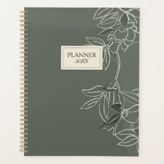 Personalisierter minimaler Blumenplaner 20XX Planer
