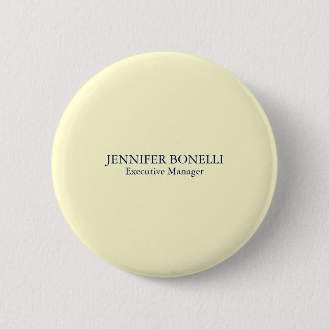 Personalisierter Minimalist fügen Sie Ihren Namen  Button (Vorderseite)