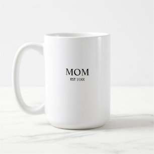 Personalisierter Minimalist Mutter Gründungjahr Kaffeetasse
