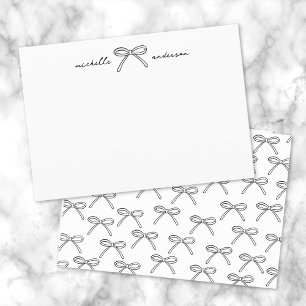 Personalisierter minimalistischer Bogenname Mitteilungskarte