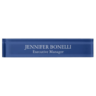 Personalisierter minimalistischer dunkelblauer Nam Namensplakette