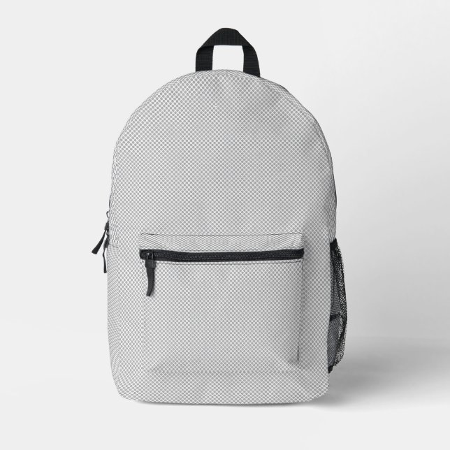 Personalisierter minimalistischer grauer Rucksack (Vorderseite)