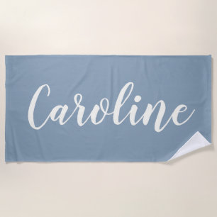 Personalisierter Minimalistischer Kalligraphiename Strandtuch