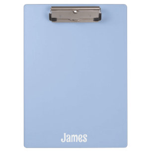 Personalisierter minimalistischer moderner blauer klemmbrett