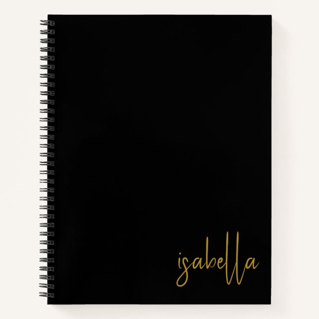 Personalisierter Minimalistischer Name des Skriptn Notizbuch (Vorderseite)