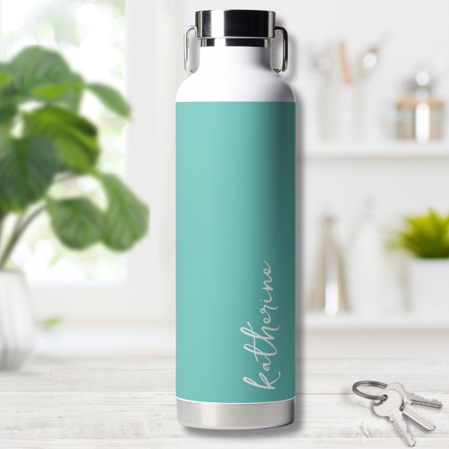 Personalisierter Minimalistischer Name Trinkflasche (Personalized Minimalist Script Name Water Bottle)