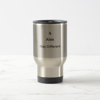Personalisierter minimalistischer Silber-Tumbler m Reisebecher