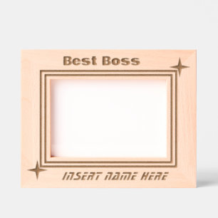Personalisierter Minimalistischer Star-Boss Geätzte Rahmen