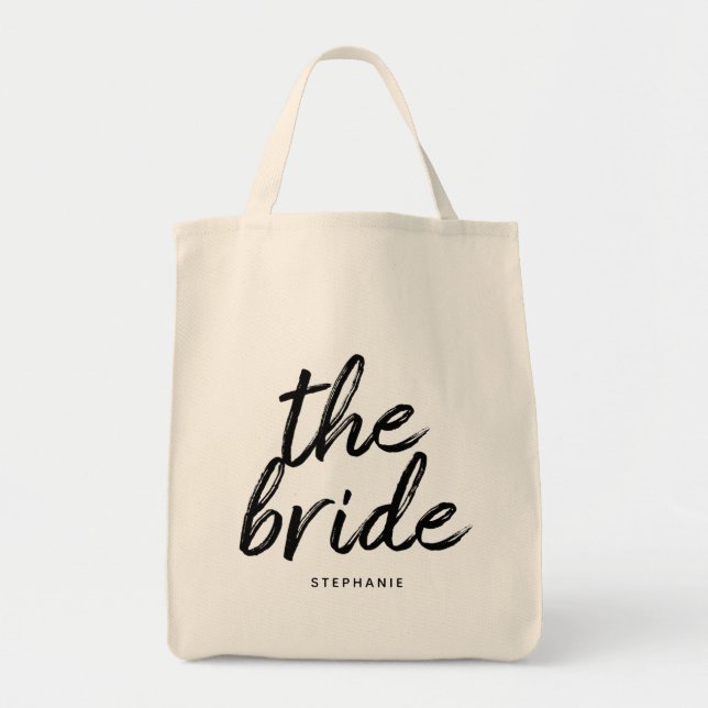 Personalisierter Minimalwert der Bride Tote Tasche (Vorne)
