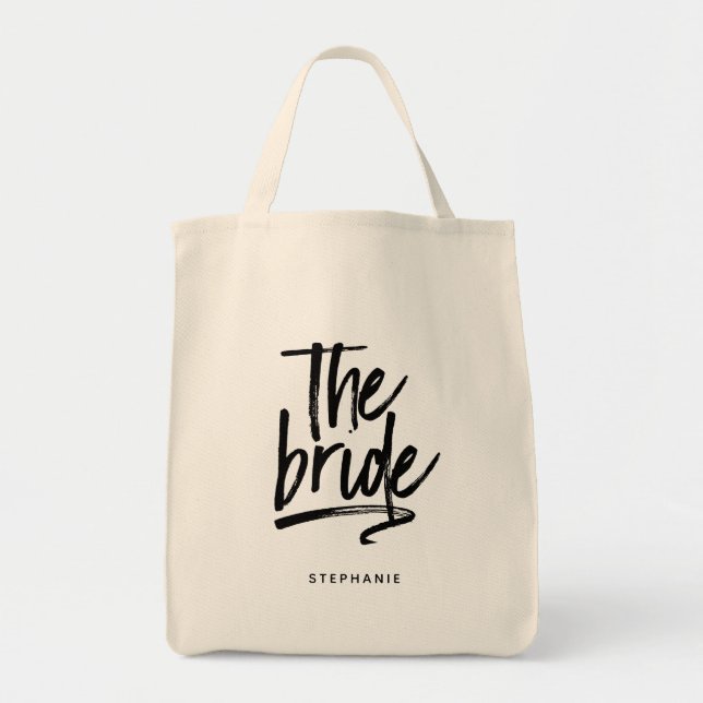 Personalisierter Minimalwert der Bride Tote Tasche (Vorne)