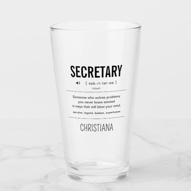 Personalisierter Minister Funny Glas (Vorderseite)
