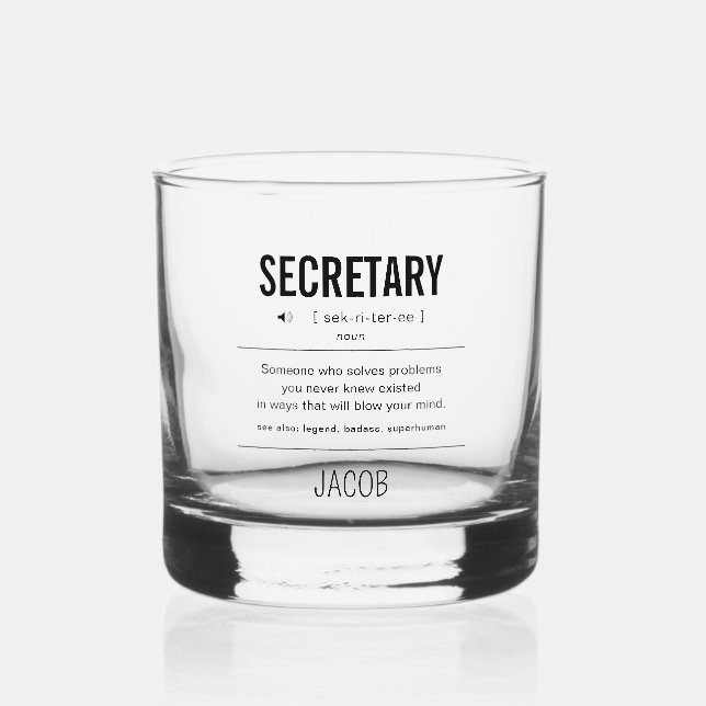 Personalisierter Minister Funny Whiskyglas (Vorderseite)