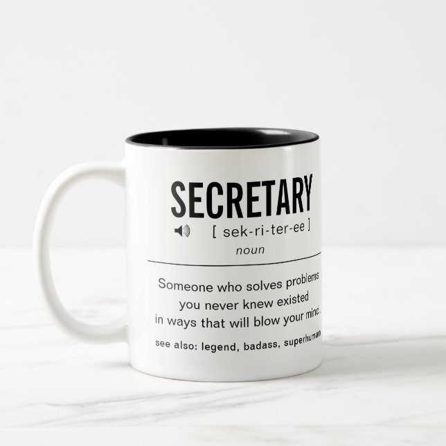 Personalisierter Minister Funny Zweifarbige Tasse (Links)