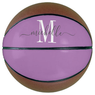 Personalisierter Mit Monogramm Girl-Lavendel Basketball