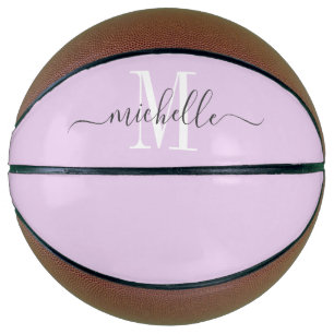 Personalisierter Mit Monogramm Girl's Pastel Laven Basketball