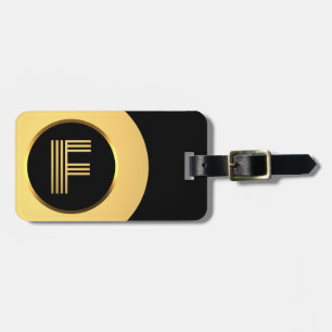Personalisierter Mit Monogramm Goldbrief F Gepäckm Gepäckanhänger