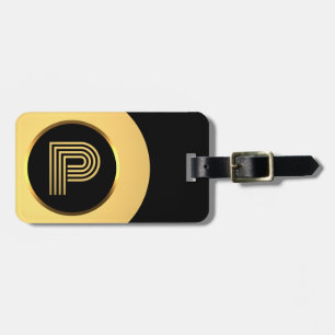 Personalisierter Mit Monogramm Goldbrief P Gepäckm Gepäckanhänger