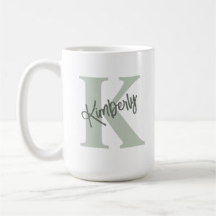 Personalisierter Mit Monogramm Name Kaffeetasse