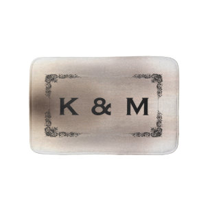 Personalisierter Mit Monogramm Swirl Badematte