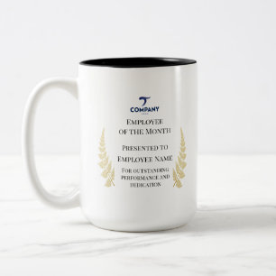 Personalisierter Mitarbeiter des Monats 15oz Firme Zweifarbige Tasse