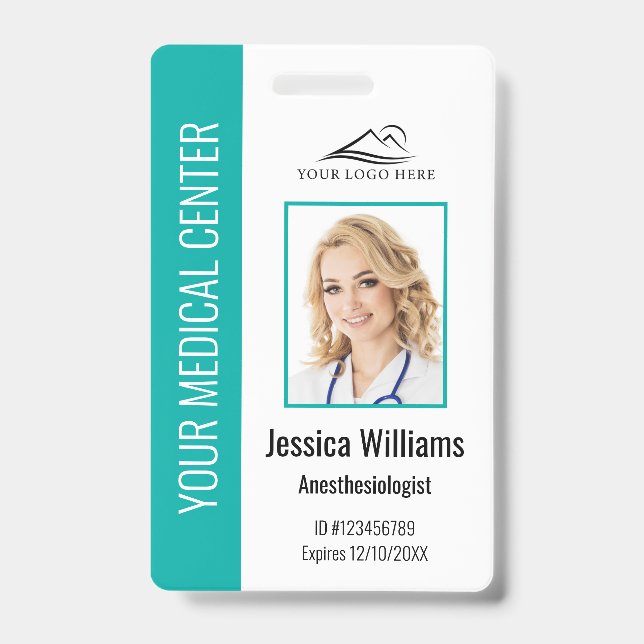 Personalisierter Mitarbeiter im Gesundheitswesen A Ausweis (Vorderseite)
