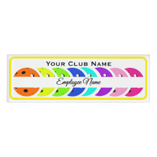 Personalisierter Mitarbeiter-Regenbogenball des Pi Namenschild