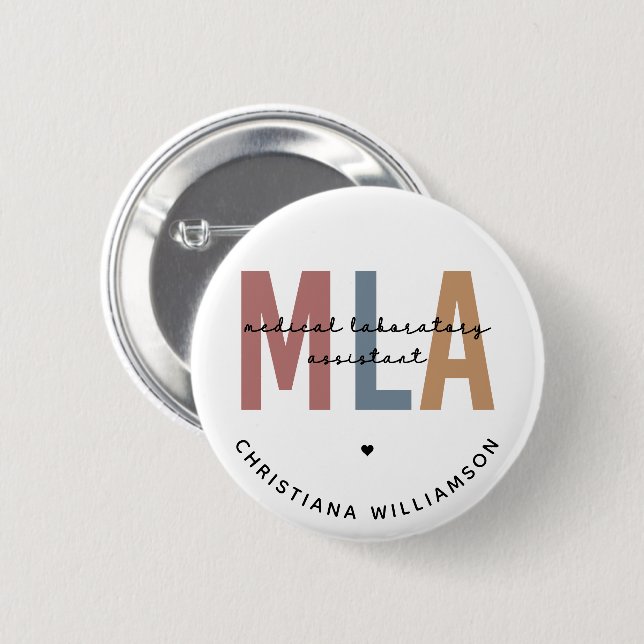 Personalisierter MLA Medical Laborant Button (Vorne & Hinten)