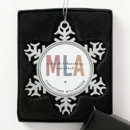 Personalisierter MLA Medical Laborant Schneeflocken Zinn-Ornament