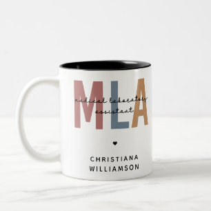 Personalisierter MLA Medical Laborant Zweifarbige Tasse
