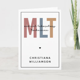 Personalisierter MLT Medizinischer Labortechniker Karte