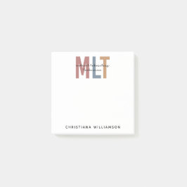 Personalisierter MLT Medizinischer Labortechniker Post-it Klebezettel