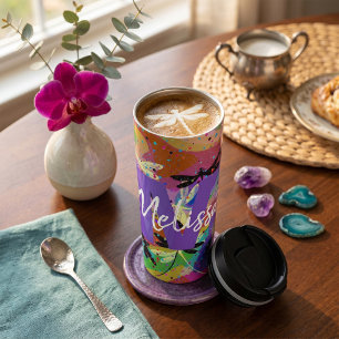 Personalisierter Mod-Libellen Thermo-Becher Thermosbecher