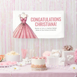 Personalisierter Mode Designer Stylist Graduate Banner