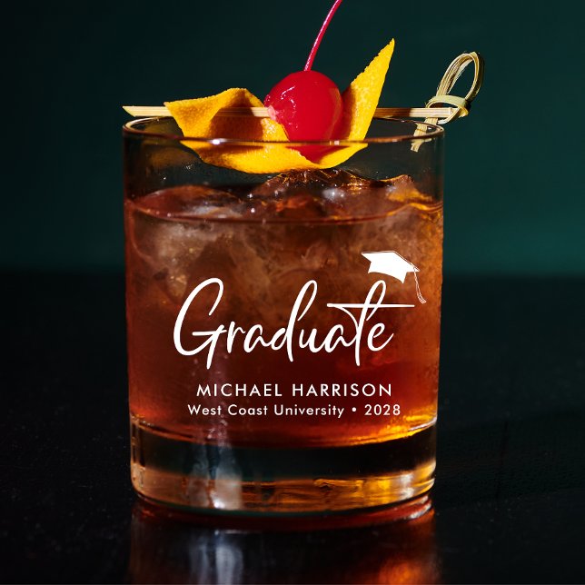 Personalisierter moderner Abschluss Whiskyglas (Von Creator hochgeladen)