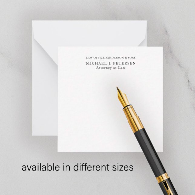 Personalisierter moderner beruflicher Klassiker Mitteilungskarte (Von Creator hochgeladen)