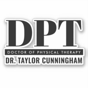 Personalisierter moderner DPT Arzt für Physikalisc Aufkleber