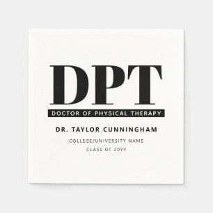 Personalisierter moderner DPT Arzt für Physikalisc Serviette