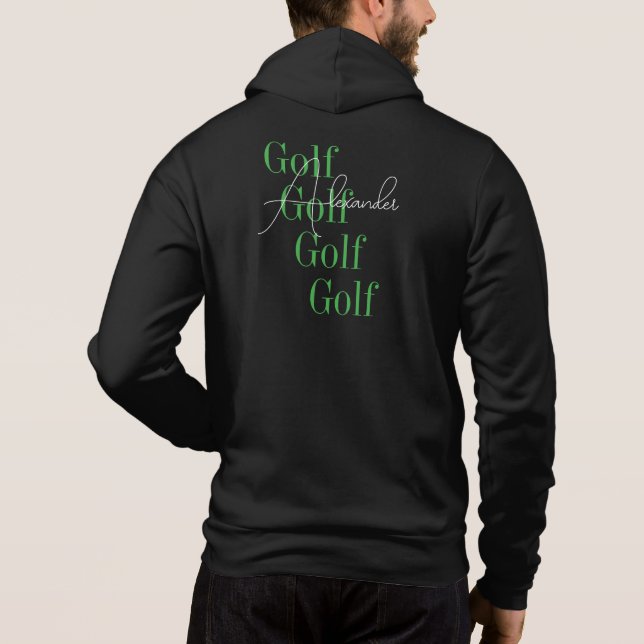 Personalisierter moderner Golf Hoodie (Rückseite)