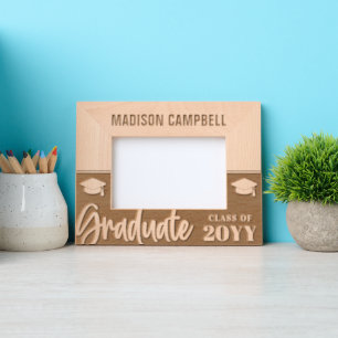 Personalisierter moderner Graduate Typografy Absch Geätzte Rahmen
