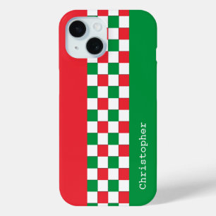 Personalisierter moderner Italiener, der Karos Case-Mate iPhone Hülle