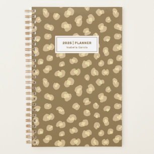 Personalisierter, moderner Leopard-Muster Planer