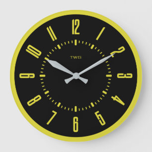 Personalisierter moderner Minimalist Große Wanduhr