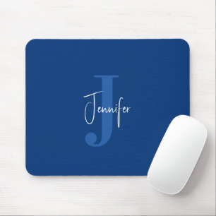 Personalisierter moderner Name & Anfangsbuchstabe  Mousepad