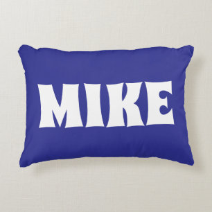 PERSONALISIERTER MODERNER NAME BLAUE KISSEN