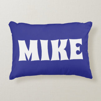 PERSONALISIERTER MODERNER NAME BLAUE KISSEN
