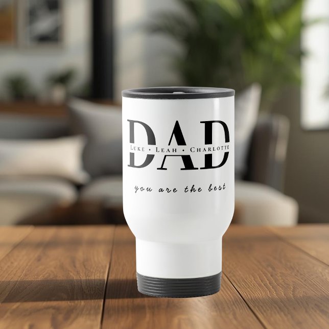 Personalisierter moderner Papa-Reisebecher Reisebecher (Von Creator hochgeladen)