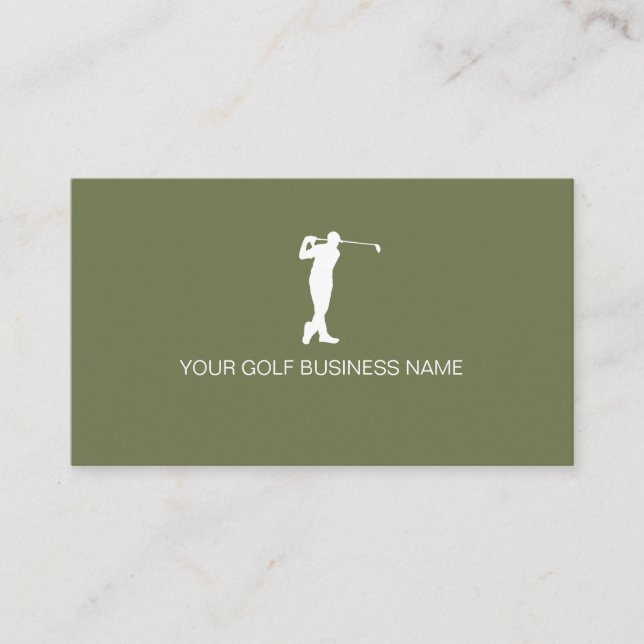 Personalisierter moderner professioneller Golf Visitenkarte (Vorderseite)