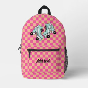 Personalisierter, moderner rosafarbener Skate Bedruckter Rucksack