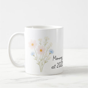 Personalisierter Mommy Est. Tasse mit Pastel-Wildb