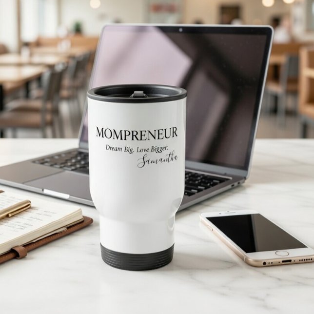 Personalisierter Mompreneur – Individuelles Gesche Reisebecher (Von Creator hochgeladen)